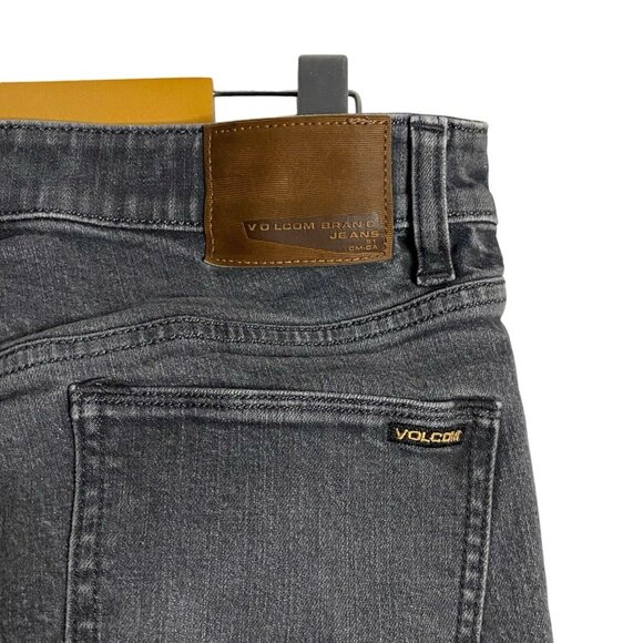 Volcom Men's Gray Vorta Slim Straight Denim Jeans - Picture 8 of 9